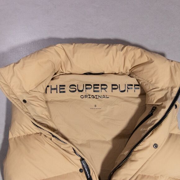 Aritzia The Super Puff Shortie Goose Down Puffer Vest Tan Womens Small (No Hood) - Picture 4 of 10